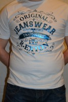 TEE-SIRTS REXTON BLANC ET BLEU manche courte
